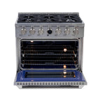 Kucht - 36 po Série KXP Cuisinière double énergie Gaz naturel - Acier inoxydable-Boutons de commande en or de haute qualité