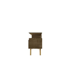 Manhattan Comfort - Meuble TV Yonkers 62,99 po style Mid-Century Modern - Brun Rustique-Base encadrée élégante à pieds évasés fabriquée en bois massif pour une durabilité accrue