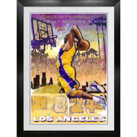 Basketball Los Angeles Tribute - Impression encadree - 27" x 38"-Qualité supérieure - print framed