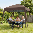 Outsunny - Tente auvent d'extérieur pliante 8 pi l x 8 pi L avec sac - Café-Pieds réglables pour différents besoins et préférences