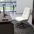 Homy Casa - Chaise de bureau ergonomique avec tissu chenille - Beige ivoire-Revêtement doux et ergonomique pour un confort toute la journée