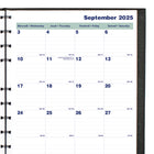 Blueline - 2026 Agenda mensuel MiracleBind CoilPro 16 mois - Rechargeable - 11 po x 9-1/16 po - Noir - Bilingue-Onglets laminés autocollants et pochette de rangement
