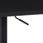 CorLiving - Table de salle à manger à piédestal réglable - Carrée - Noir-Conception peu encombrante : faible encombrement idéal pour les espaces restreints ou les salles polyvalentes