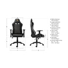 Cougar - Chaise de jeu inclinable et pivotante Outrider - noir et orange-Assise avec une mousse de haute densité moulée