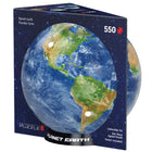 Eurographics - Casse-tête en boîte métallique en forme de la planète Terre - 550 pièces-Carton recyclé