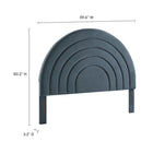 Modway - Solana Arqué Performance Velvet Tête de lit complète, Cadet Blue-6