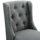 Modway - Baronet Tissu rembourré Tabouret de comptoir - Gris - Ensemble de 2-Capacité de poids du tabouret de bar : 500 lb