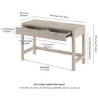 Hudson&Canal - Bureau Fern 48 po - Aulne blanc-8
