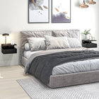 HOMCOM - Tables de chevet flottantes avec tiroir et étagère ouverte - noir - lot de 2-Tiroir coulissant et étagère ouverte pour organiser et ranger les essentiels