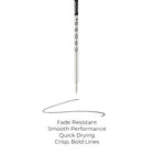 A.T. Cross - 8513 Recharge de stylo à bille, pointe moyenne, encre noire-La pointe à bille moyenne de 0,7 mm produit des lignes nettes et foncées pour une excellente visibilité