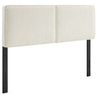 Modway - Lindee Tissu Boucle Tête de lit Queen, Crème-Tête de lit style oreiller