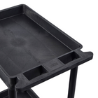 Luxor - Chariot utilitaire à trois plateaux cuvettes de 34" H Luxor ENDURA - 24" L x 18" P - noir-Construit avec des pieds en PVC noir qui s'harmonisent avec les plateaux pour un look propre et professionnel