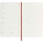 Moleskine - 2025 Agenda hebdomadaire à grande couverture souple - 5" x 8.25" - Rouge écarlate-Papier Sans Acide Couleur Ivoire 70 G/M2