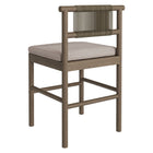 Modway - Eleni Terrasse extérieure Bois de teck Tabourets de comptoir Ensemble de 2 - Caillou-7
