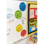 Pacon - Self-Stick Dry Erase Circles - 5 Assorted Colors - 10 po Diameter - 10 Count-Cet ensemble de 10 comptages comprend deux cercles de 10 pouces dans chacune des cinq couleurs assorties suivantes : rouge, bleu, jaune, vert et blanc