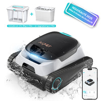 Aiper - Scuba N1 Plus Nettoyeur robotisé pour piscines creusées avec filtration MicroMesh, application et chenilles-Nettoyeur robotisé sans fil pour piscines creusées jusqu'à 1 600 pieds carrés