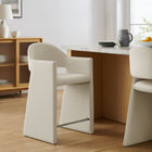 Modway - Talia 37 pouces Cuir végane Tabouret de comptoir - Albâtre-Cadre en bois courbé