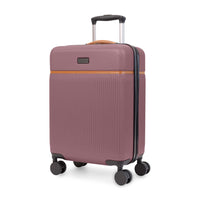 Bugatti - Valise de cabine à coque rigide 21.50po de la collection Cannes - Mauve-Fabriqué en ABS/PC léger et résistant avec garniture en PU