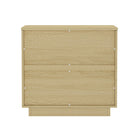 Manhattan Comfort - Table de nuit moderne Payton 66 cm, chêne naturel et or-Assemblage à domicile requis Tout le matériel inclus