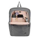 Swissdigital Design - Katy Rose Sac à dos - Gris-Poche dédiée pour batterie externe, poche pour bouteille d'eau, poche pour étui à lunettes, clip pour clés, poches multifonctionnelles et panneau arrière respirant du sac à dos doté d'un rembourrage en maille pour une ventilation confortable.
