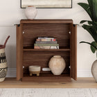 Hudson&Canal - Meuble d'appoint Mansfield de 71 cm de largeur, , noyer satiné-Dimensions du produit : 14" L x 27,75" l x 32" H