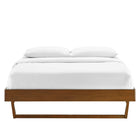 Modway - Billie Bois Cadre complet de plate-forme, Noyer-Construction en bois, MDF et placage