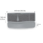 BlueDiamond - Clavier sans fil Ergo avec repose-poignets amovible taille complète, disposition française, gris-Repose-poignets détachable : Maintenu en place par des aimants, ce repose-poignets rembourré peut être retiré au besoin