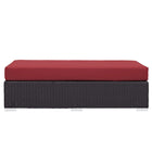 Modway - Convene Terrasse extérieure Tissu Ottoman rectangulaire in Espresso Rouge-Navires préassemblés
