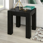 Hudson&Canal - Table d'appoint carrée Langston 22 po de largeur - Grain noir-Nettoyer avec un chiffon doux et sec, sans produits chimiques agressifs ni produits de nettoyage abrasifs