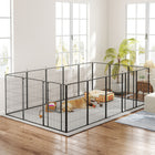 PawHut - Parc pour chien à 16 panneaux avec sangles pour grands chiens - 39 po H-Fabriqué en acier résistant à la rouille pour une longue durée de vie