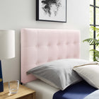 Modway - Emily Biscuit Touffé Performance Velvet Tête de lit jumelée, Rose-Tissu résistant aux taches durable