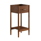 Modway - Zaire 18" Armoire de toilette de salle de bain (lavabo non inclus) - Noyer-MDF et caoutchouc
