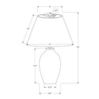 Monarch Specialties - Luminaire - 24 po H Lampe De Table - Céramique Noire - Abat-Jour Ivoire / Crème - Moderne-Avec un cordon transparent de 5 pieds, ce luminaire pratique et de taille idéale peut être placé sur une table d'appoint ou latérale dans votre salon ou votre bureau à domicile, ou sur votre table de chevet pour donner un style moderne à votre chambre à coucher