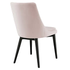 Modway - Viscount Accent Performance Velvet Chaises de salle à manger Ensemble de 2 - Rose-8