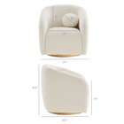 Modway - Holland Pivot Tissu chenille Fauteuil - Crème-Rembourrage certifié OEKO-TEX STANDARD 100