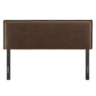 Modway - Camille Mélange de lin rembourré Tête de lit Queen size - Cacao-Bordure rebordée