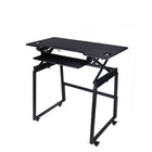 Rocelco - Ensemble de rehausseur de bureau de luxe à hauteur ajustable de 46" et support au sol - Noir-ENSEMBLE DE BUREAU PERMANENT: Comprend le convertisseur de bureau debout de 46 "(DADR-46) et le support de plancher mobile de luxe (DADR-FSM) pour convertir la colonne montante de bureau en un bureau assis-debout entièrement roulant