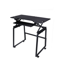 Rocelco - Ensemble de rehausseur de bureau de luxe à hauteur ajustable de 46" et support au sol - Noir-ENSEMBLE DE BUREAU PERMANENT: Comprend le convertisseur de bureau debout de 46 "(DADR-46) et le support de plancher mobile de luxe (DADR-FSM) pour convertir la colonne montante de bureau en un bureau assis-debout entièrement roulant