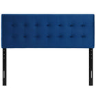 Modway - Emily Biscuit Touffé Performance Velvet Tête de lit complète, Marine-Hauteur ajustable de 45 » à 52,5 »