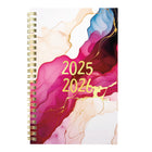 Blueline - 2025-2026 agenda académique hebdomadaire/mensuel - 8 po x 5 po - Collection Marbre - Bilingue-Calendrier mensuel au début de chaque mois