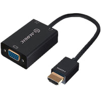 ALOGIC - Adaptateur HDMI vers VGA 15 cm avec audio 3,5 mm-Connectez une source HDMI à un écran VGA