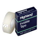 Highland - Ruban invisible, 3/4 po x 1296 po, 6 rouleaux-Pratiquement invisible sur la plupart des surfaces