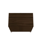Manhattan Comfort - Rockefeller commode haute et table de chevet style milieu du siècle - marron - ensemble de 2-10