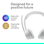 Logitech - Zone 300 casque Bluetooth sans fil avec microphone anti-parasite - Blanc-Remplacez vos oreillettes comme vous l’entendez: les oreillettes remplaçables prolongent la durée de vie du casque (disponibles séparément à l’achat)