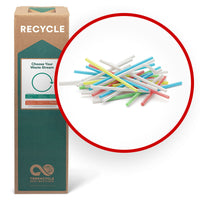 TerraCycle - Pailles - Zero Waste Box - 11 x 11 x 40 - Moyenne-Veuillez nous envoyer toutes les pailles en papier ou en plastique.