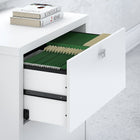 Bush Business Furniture - Classeur latéral à 2 tiroirs Echo, blanc pur (KI60102-03)-Le fini blanc pur et la quincaillerie argent satinée offrent un charme contemporain
