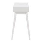 CorLiving - Acerra Table ou bureau d'entrée avec tiroir à motifs abstraits et cubes, blanc-Tiroir coulissant pour plus de rangement avec glissières à billes pour une ouverture et une fermeture en douceur