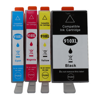 Nexink - Cartouches d’encre HP 910XL HP 910 compatible à haut rendement - Combo noir/couleur - Paquet de 4-Couleur : Noir, cyan, magenta, jaune