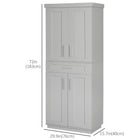 HOMCOM - Armoire de cuisine moderne avec étagères - gris-Structure compacte assurant plusieurs fonctions, pouvant servir de buffet de rangement ou de bibliothèque 