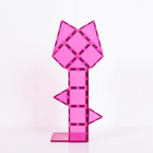 Connetix - Ensemble Caritatif Rose, Contenant 20 Pièces-Élargir la gamme arc-en-ciel - présente un nouveau sarcelle vif pour élargir la gamme de couleurs arc-en-ciel Connetix